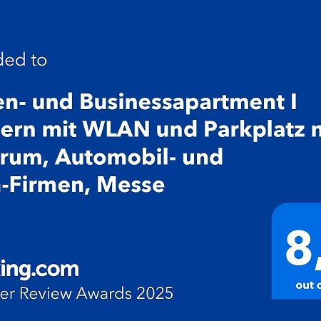Ferien- Und Businessapartment I Modern Mit Wlan Und Parkplatz Nahe Zentrum, Automobil- Und Tech-Firmen, Messe رنينغن المظهر الخارجي الصورة
